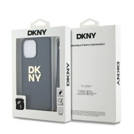 riešo dirželio tipo dėklas, turintis logotipą, skirtas iPhone 14 Pro Max - juoda
