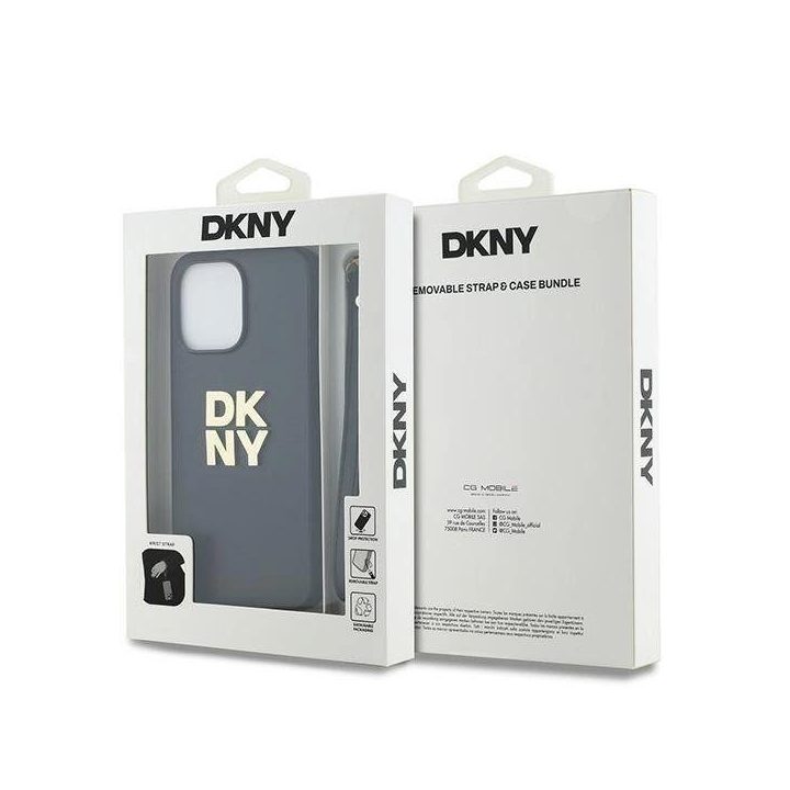 riešo dirželio tipo dėklas, turintis logotipą, skirtas iPhone 14 Pro Max - juoda
