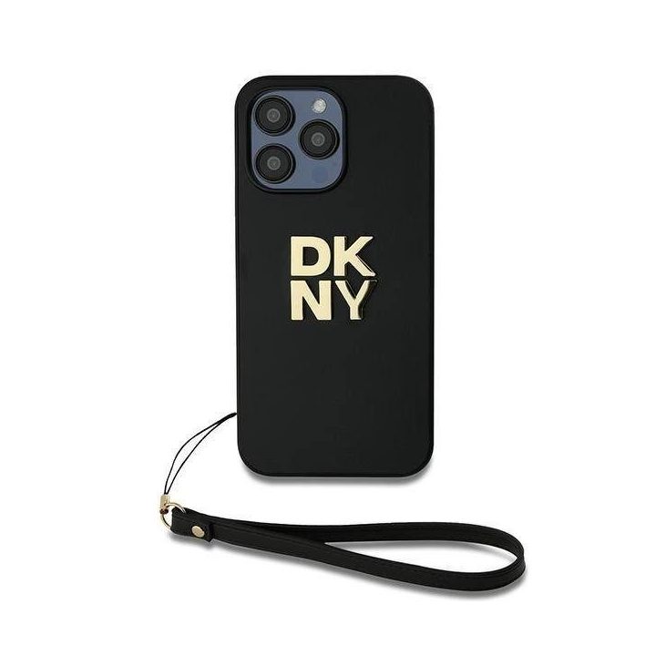 riešo dirželio tipo dėklas, turintis logotipą, skirtas iPhone 14 Pro Max - juoda
