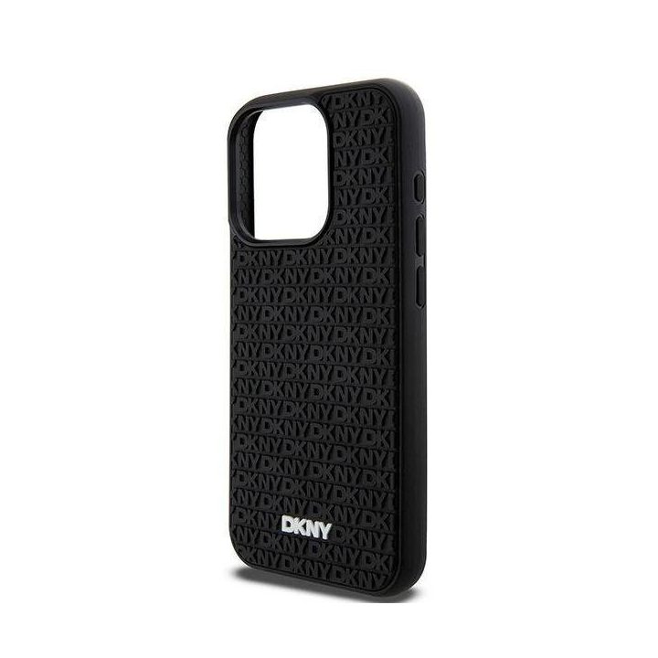 Rubberinis pakartotinio rašto dėklas iPhone 15 Pro“ – juodas