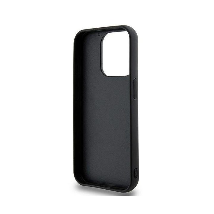 Rubberinis pakartotinio rašto dėklas iPhone 15 Pro“ – juodas
