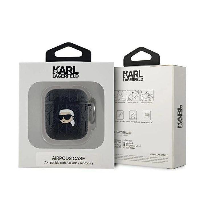 dėklas AirPods 1 / 2 ausinėms - juodas