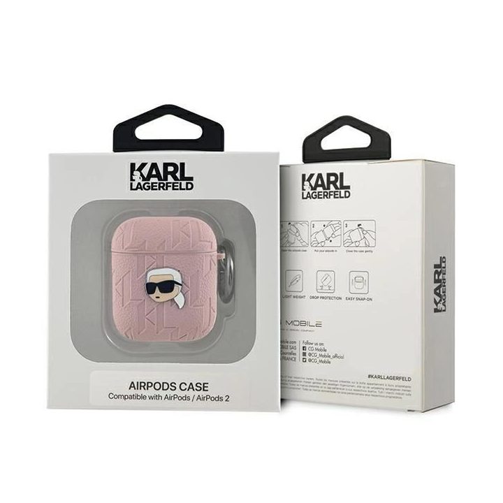 dėklas AirPods 1 / 2“ - rožinės spalvos