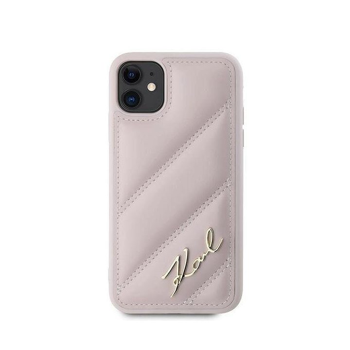 dėklas su užrašu iPhone 11 / Xr“ – rožinis