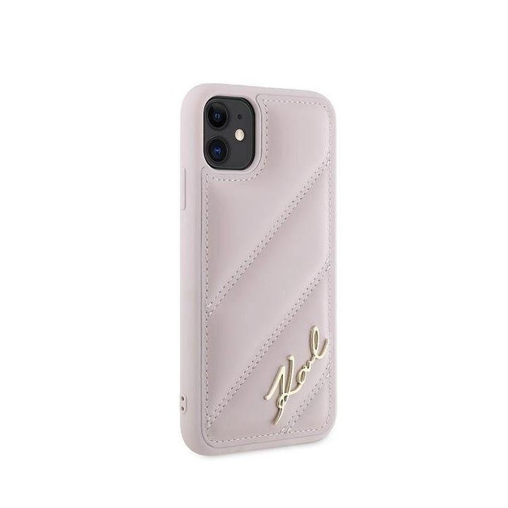 dėklas su užrašu iPhone 11 / Xr“ – rožinis
