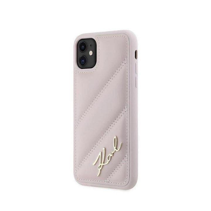 dėklas su užrašu iPhone 11 / Xr“ – rožinis