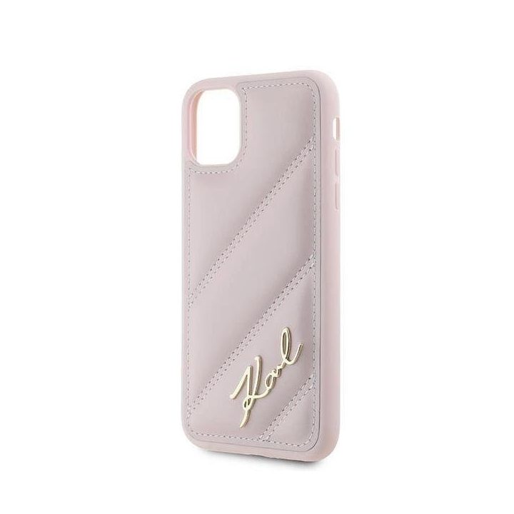 dėklas su užrašu iPhone 11 / Xr“ – rožinis