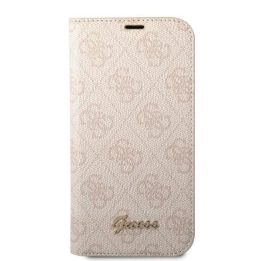 iPhone 14 Pro Max 6,7 rožinis / rausva knyga 4G senovės aukso logotipas