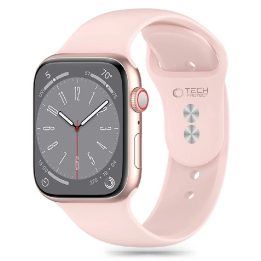 silikoninis dirželis Apple Watch 4/5/6/7/8/9/SE (38/40/41 mm) – rožinis