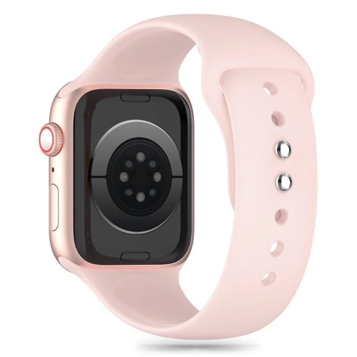 silikoninis dirželis Apple Watch 4/5/6/7/8/9/SE (38/40/41 mm) – rožinis