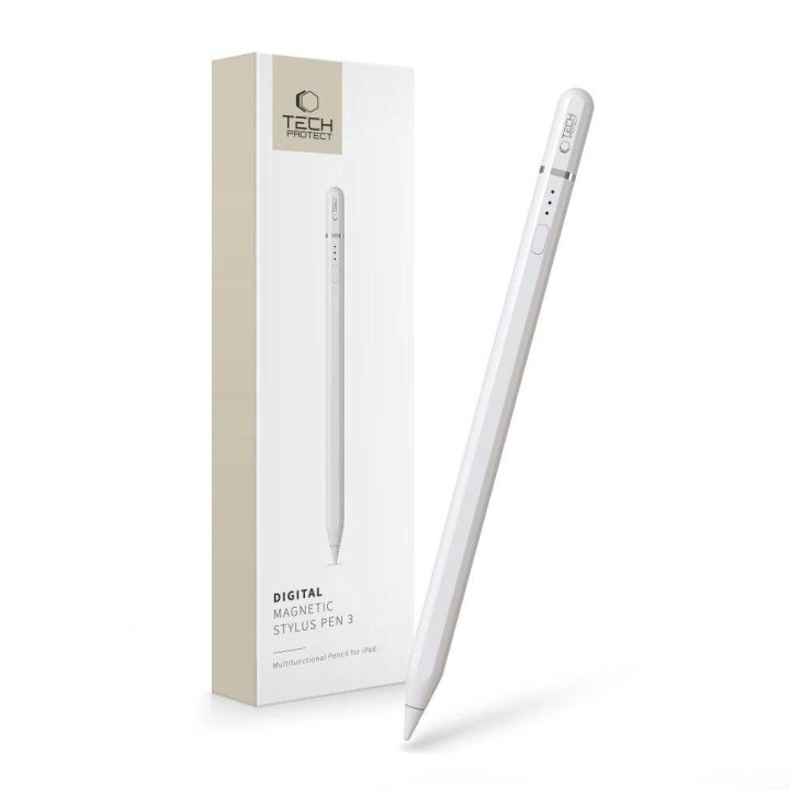 Digital Magnetic Stylus Pen 3 Magnetinis iPad Planšetiniam – Baltos Spalvos