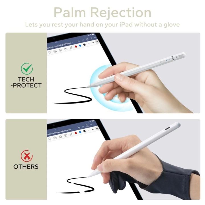 Digital Magnetic Stylus Pen 3 Magnetinis iPad Planšetiniam – Baltos Spalvos