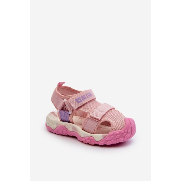 Mergaičių sandalai su velcro Big Star NN374238 Pink