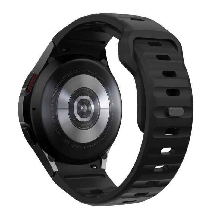 silikono dirželis Samsung Galaxy Watch 4 / 5 / 5 Pro / 6 / 7 / FE“ – juodas