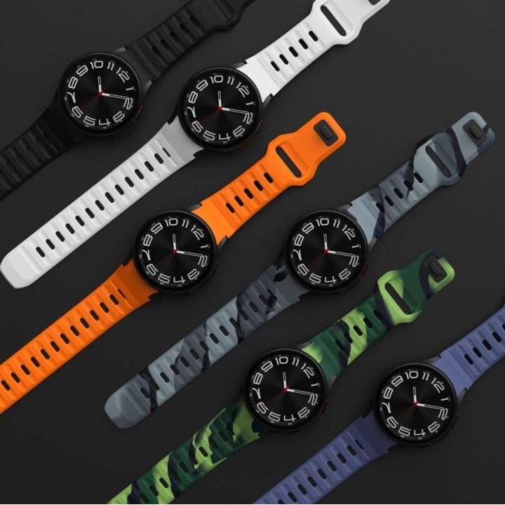 silikono dirželis Samsung Galaxy Watch 4 / 5 / 5 Pro / 6 / 7 / FE“ – juodas