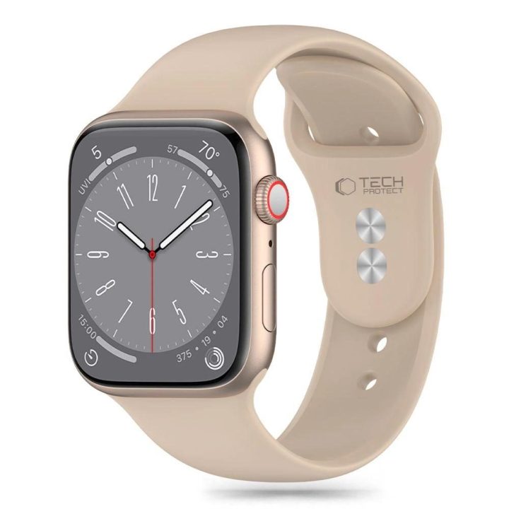 silikoninis dirželis Apple Watch 4 / 5 / 6 / 7 / 8 / 9 / SE“ (38 / 40 / 41 mm) – rudas