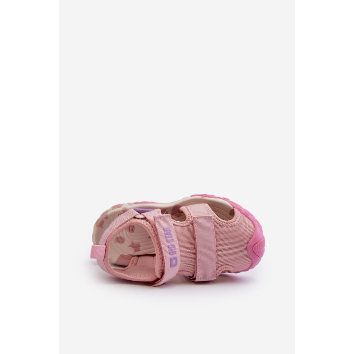 Mergaičių sandalai su velcro Big Star NN374238 Pink