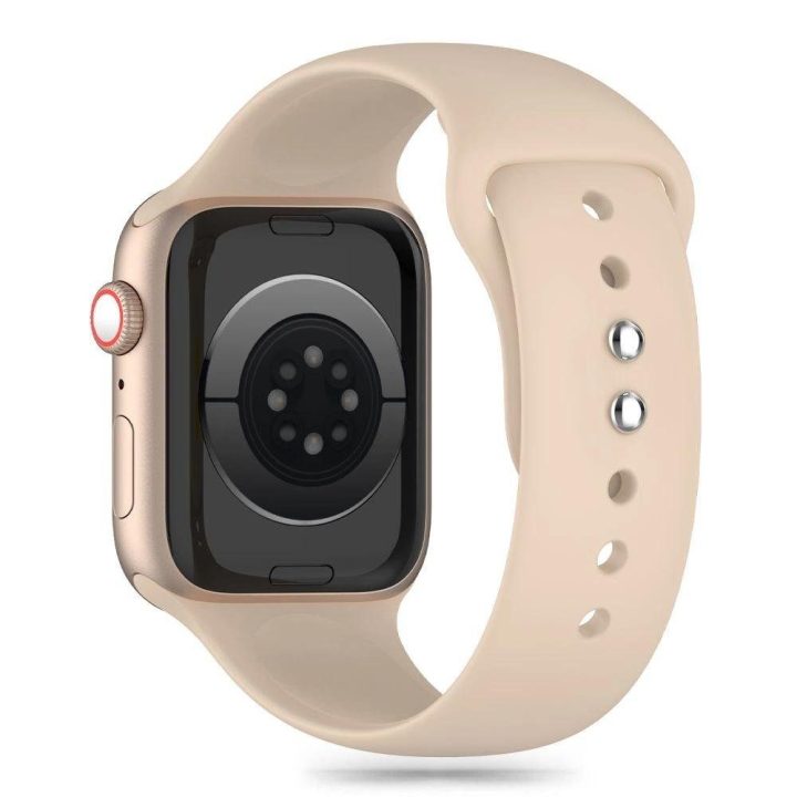Silikono dirželis Apple laikrodžiams 4 / 5 / 6 / 7 / 8 / 9 / SE / Ultra 1 / 2 (42 / 44 / 45 / 49 mm) - Rudos spalvos
