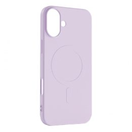 silikoninis dėklas su MagSafe“ iPhone 16 – levandų spalvos
