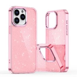 dėklas iPhone 16 Pro Max - rožinis su blizgučiais