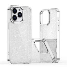 dėklas iPhone 16 – skaidrus su blizgučiais