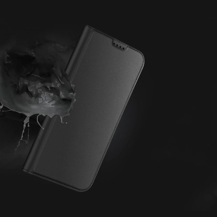dėklas skirtas iPhone 16 Plus“ su atvartu ir kortelių skyreliu - juodas