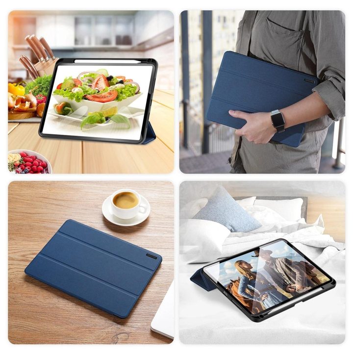 dėklas su atvartu ir išmaniąja miego funkcija Xiaomi Pad 6/6 Pro - mėlynas