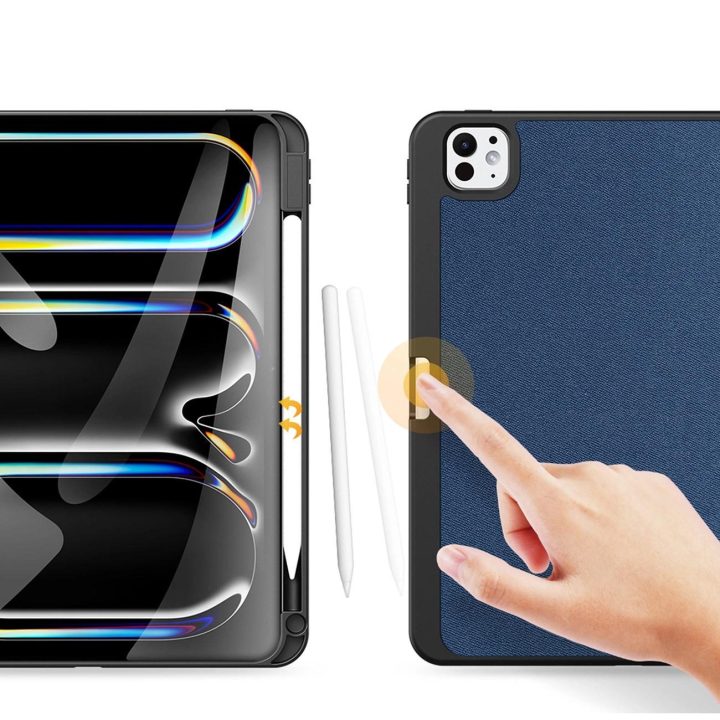 dėklas su atvartu ir išmaniąja miego funkcija Xiaomi Pad 6/6 Pro - mėlynas