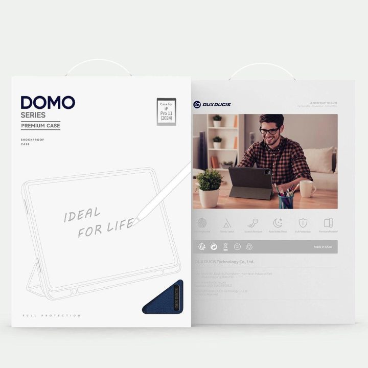 dėklas su atvartu ir išmaniąja miego funkcija Xiaomi Pad 6/6 Pro - mėlynas