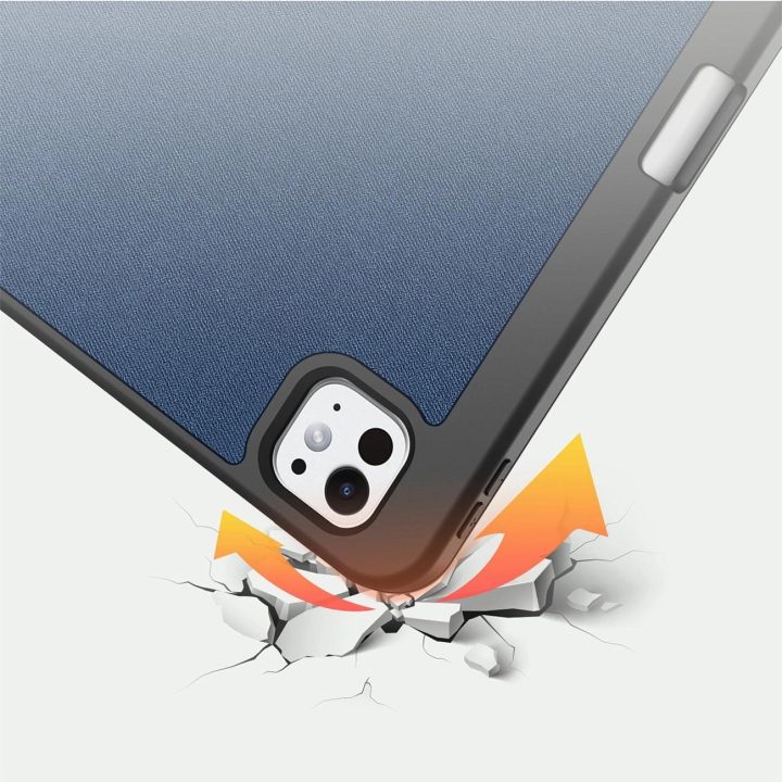 dėklas su atvartu ir išmaniąja miego funkcija Xiaomi Pad 6/6 Pro - mėlynas