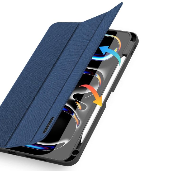 dėklas su atvartu ir išmaniąja miego funkcija Xiaomi Pad 6/6 Pro - mėlynas