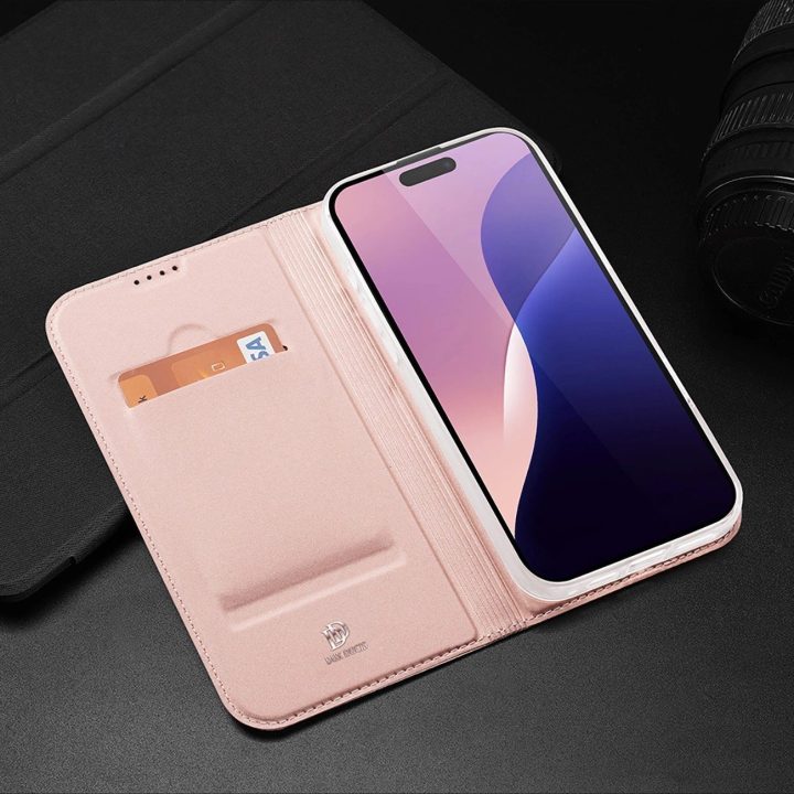 dėklas iPhone 16 Pro Max“ su kortelių lizdu – rožinis