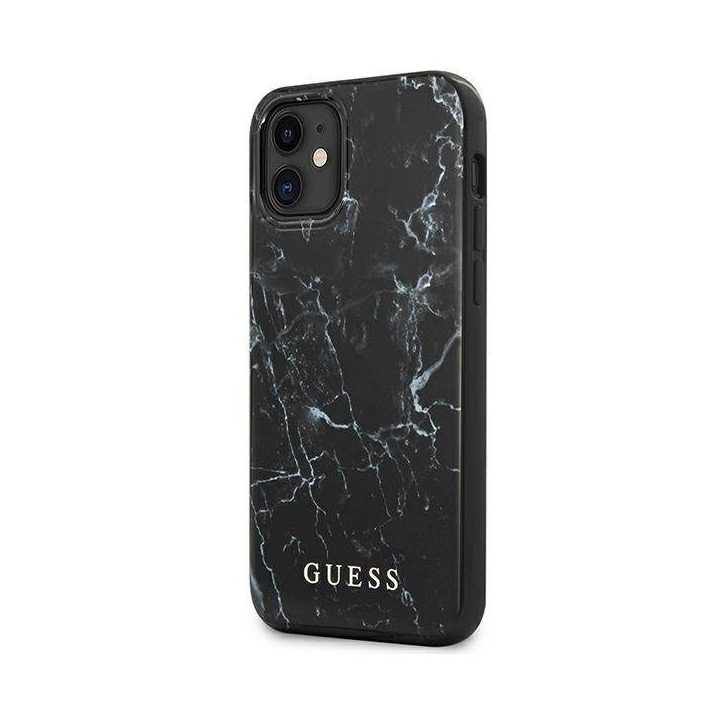iPhone 12 mini 5,4 dėklas juodas Marble