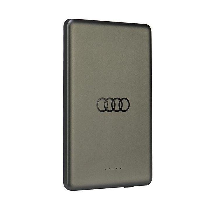 Powerbank Audi Big Logo MagSafe indukcinis 15 W 5000 mAh - pilka