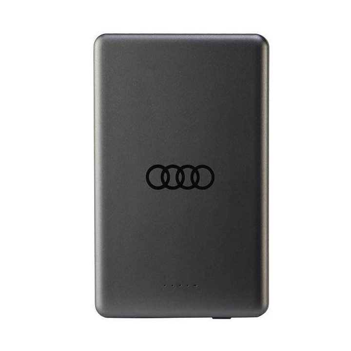 Powerbank Audi Big Logo MagSafe indukcinis 15 W 5000 mAh - pilka