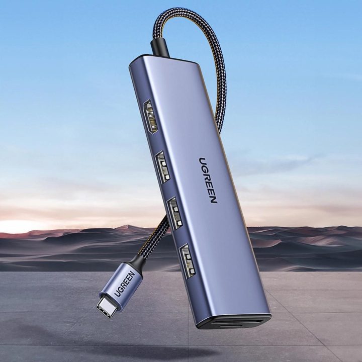 6in1 USB A 3.0 / SD/TF kortelių skaitytuvas - pilkas