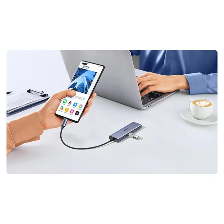6in1 USB A 3.0 / SD/TF kortelių skaitytuvas - pilkas