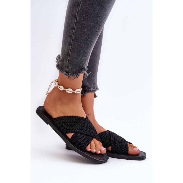Moteriški plokšti sandalai Big Star NN274077 Black