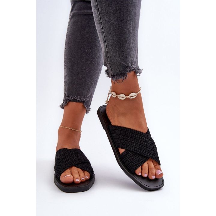 Moteriški plokšti sandalai Big Star NN274077 Black