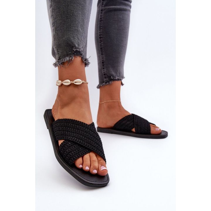 Moteriški plokšti sandalai Big Star NN274077 Black