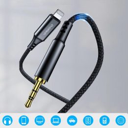 laidas su apšvietimu / mini jungtimi 3,5 mm 1 m – juodas