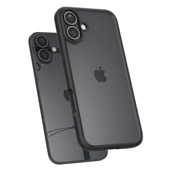 dėklas juodos matinės spalvos iPhone 16“