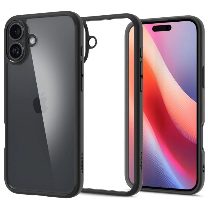 dėklas juodos matinės spalvos iPhone 16“