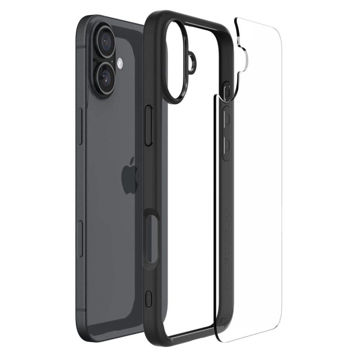 dėklas juodos matinės spalvos iPhone 16“