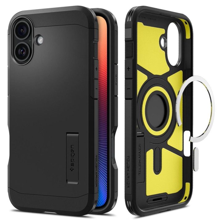 dėklas su stovu iPhone 16“ – juodas