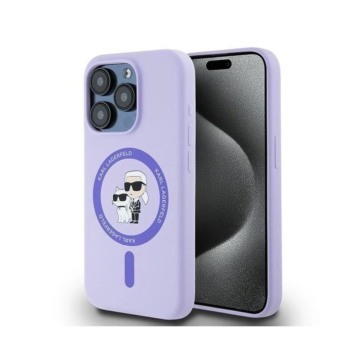 Ksilikoninis dėklas iPhone 15 Pro telefonui – purpurinis