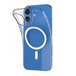 silikoninis dėklas iPhone 16 Plus - skaidrus