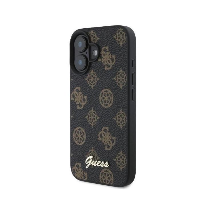 Guess Peony Script MagSafe iPhone 16 dėklas - juodas