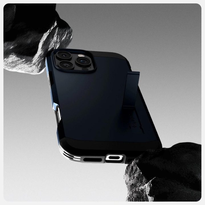 dėklas su atramėle iPhone 16 Pro Max telefonams – tamsiai pilkas