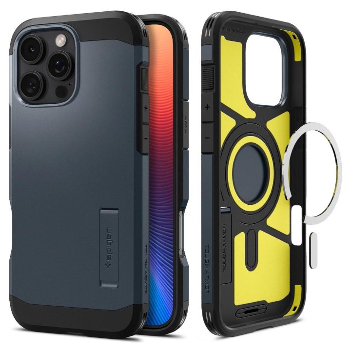 dėklas su atramėle iPhone 16 Pro Max telefonams – tamsiai pilkas